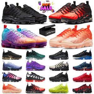 Avec boîte Chaussures de course Baskets de sport pour hommes Multi Dégradés Bubblegum Coquettish Violet Bleu Chill Rush Orange Balle de tennis Rouge Shark Tooth Baskets de sport en plein air