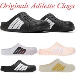 Designer Slippers Men Woman Slider Originals Adilette Clogs Core Blanc Blanc Black Rose Tint Sandales Slipper Slipper Slides Shoe 35-45