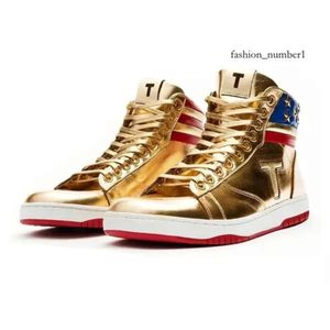 avec boîte T Trump Basketball Casual Chaussures The Never Surrender High-Tops Designer 1 TS Running Gold Custom Hommes Baskets en plein air Confort Sport Trendy Lace-up 211