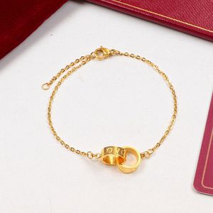 Met doos tennisschroef armband Designer Bracelet Luxe sieraden vrouwen bangle klassieke titanium stalen legering ambachtelijke allergische groothandel portfolio gouden ketting l070