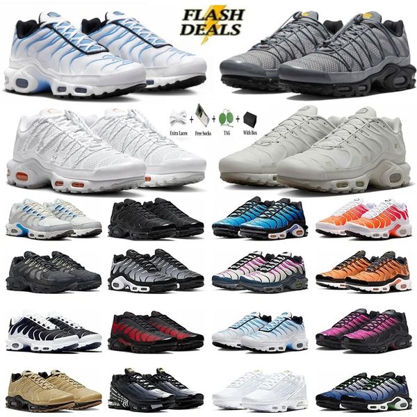 Avec boîte Tn Chaussures Hommes Baskets Chaussures Triple Blanc Noir Hyper Bleu Vert Femmes Baskets Taille Sport 36-45