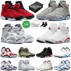 met doos Toro Bravo 6 Jumpman 6s Basketbalschoenen Aqua Georgetown Cool Grey UNC University Blue Red Oreo Electric Green Olympic mens trainers outdoor sneakers