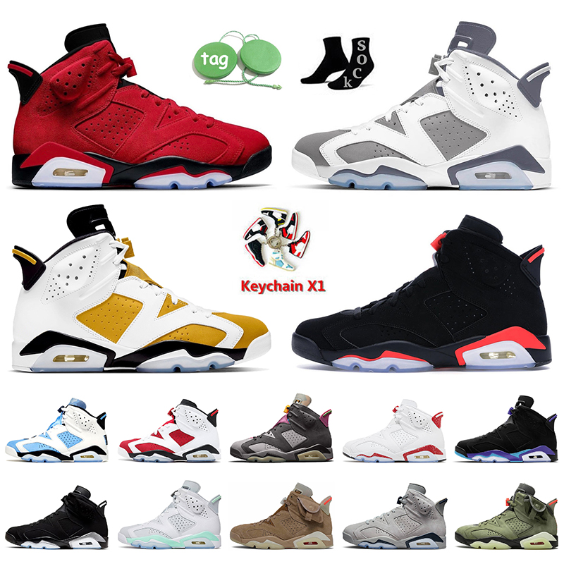6 6s Con caja Zapatos de baloncesto para hombres 2021 carmín rojo, negro e infrarrojo liebre Zapatos deportivos para hombres