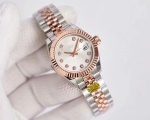 Avec boîte Montres Femme Saphir Cristal Automatique Mécanique 2813 Haute Qualité Datejust Montres Jubilé Or Rouge Diamant Lunette Dame Montre Cadeau 28mm Montre De Luxe