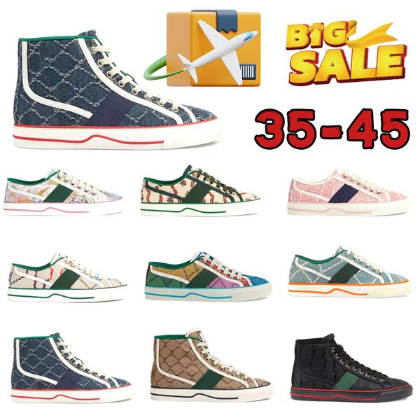 con cajas zapatillas de zapatillas zapatos de diseño zapatos de zapatillas de lujo zapatos casuales de mujer, hombres de lona superior, topes bajos, bordes bordes bordes tamaños eur 35-45