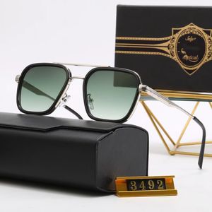 met merk 2023 Dita Fashion Sun Vintage 3492 Classic High Qual Quque Design Pilot Glasses Style Case Sunglasses Designer voor mannen voor mannen