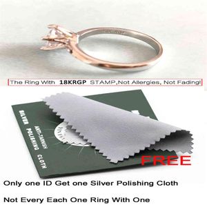 met certificaat 18k witgouden solitaire 6mm 8 mm lab diamanten ring verloving trouwringen cadeau voor vrouwen no fade allergie 275i216n