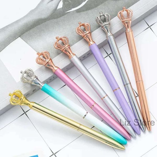 Avec Crown Wholesale Diamond Pen Creativity Metal Student Writing Ballpoint Office Supplies Festival Festival Customalisable Th1093