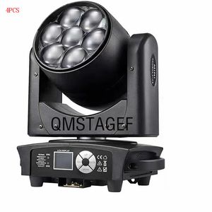 Met CTO 18CH DMX 512 4 Stuks 7X40W LED Wash Zoom Moving Head Licht 4in1 RGBW Sharpy effect Voor Dj Stage Disco Nachtclub KTV