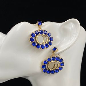 Avec diamants boucles d'oreilles cerceau femmes designer joelry lettres oreilles designers challe d'oreille goujons d'accessoires pour femmes d2212193f