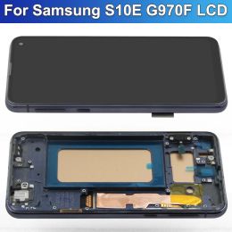 Avec cadre TFT pour Samsung S10E G970 G970F / DS G970U SM-G9700 LCD Tactile Digitizer S10E Intell Repair Repair Pièces
