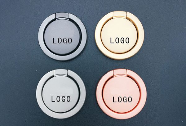 Con logotipo de láser gratis, soporte de anillo de dedo de Metal, soporte de dedo para teléfono móvil, soporte para teléfono móvil, logotipo personalizado