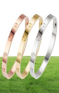 Avec boîte à cadeaux Top S Bangles Brangles de bracelet en acier en acier titane Titanium CZ Bracelet tournevis 4692848