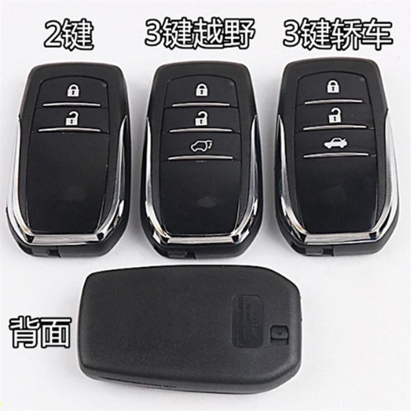 Con LOGO 2 3 Botón Smart Remote Key Case Shell Fit para Toyota Camry Highlander RAV4 Car Key Fob con Blade189q sin cortar