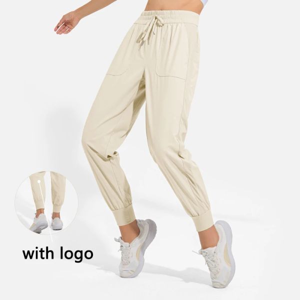 Pantalon de survêtement ample avec Logo pour femmes, mode avec cordon de serrage, confortable, décontracté, pour course à pied, danse, Yoga, respirant, Fitness