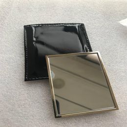 Avec logo Y miroir à main avec coffret cadeau couleur or maquillage mini miroir Portable style classique Anita Liao320a