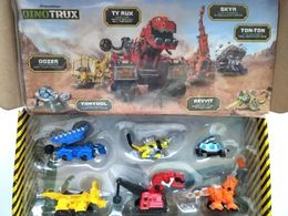 Avec boîte originale Dinotrux dinosaure camion amovible jouet voiture Mini modèles cadeaux pour enfants 231220