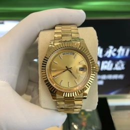 Con una caja original de alta calidad reloj de lujo 41 mm de 18 km movimiento de oro amarillo para hombres GD GD Men's Watches 08