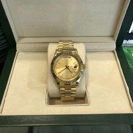 Avec boîte d'origine montre de luxe de haute qualité 41mm 18k mouvement en or jaune automatique hommes GD Bracelet montres pour hommes 69