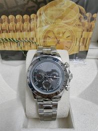 Met originele doos Hoogwaardig luxe horloge 40 mm 116503 116509 116523 Saffier 18K geel goud Geen chronograaf grijs Mechanisch Automatisch heren saffierhorloges 2023