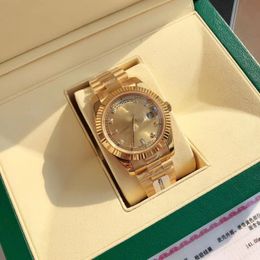 Met originele doos Hoogwaardig luxe horloge 41 mm Datejust Day-Date President Gold wirtwatches Mechanisch Automatisch Saffierglas Azië 2813 Uurwerk Geschenk