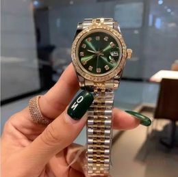 Met originele doos Lady Watch President Diamond Bezel Shell Face Women 26mm Datejust kijkt Jubilee 2813 roestvrije horloges Automatisch mechanisch polscadeau