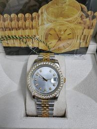 Avec des montres de mode de luxe d'origine Luxury de haute qualité 8k jaune diamant en diamant en diamant 18038 Automatic mens masculin's watch 2023