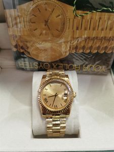 avec boîte d'origine montres de luxe bracelet en acier doré 40mm 228235 228239 cadran à rayures automatique mode montre-bracelet pour hommes