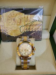 Met originele doos heren 40 mm automatisch mechanisch horloge 116519 Alle roestvrijstalen keramische horloge vouwbesparen waterdichte super heldere saffier horloges 202366