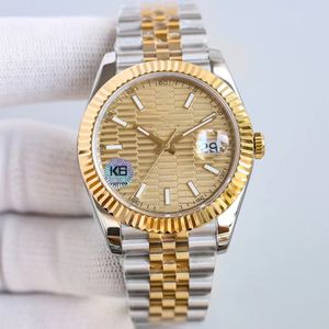 Met originele doos heren automatisch mechanisch horloge vol roestvrij staal goud rome nummer gezicht grote datum mannen saffierglas super lichtgevende waterdichte waterdichte montre de luxe