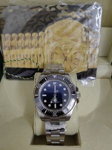Met originele doosheren horloge 44 mm D-blauw keramische bezelbewoner Sea Sapphire cystal roestvrij staal met glide vergrendeling geautomatische mechanische horloges 2023666