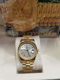 Met originele boxpapieren Bekijk nieuwe versie 18k gouden diamant rand 41 mm wijzerplaat automatische mode heren horloge polshorloge 2813202200