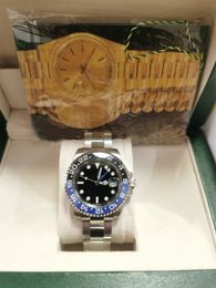 Met originele doos Topverkoop luxe horloges II 126710 zwartblauwe keramische ring 40 mm GMT 116719BLRO 18K witgoud NIEUW automatisch herenhorloge