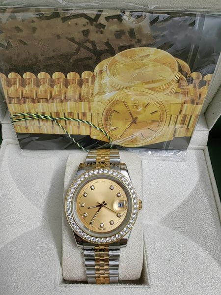 Con la caja original de la caja Día de la caja Diámetro de la caja de 41 mm Presidente 228239 Gold de oro blanco Movimiento automático Sapphire Crystal Mens Watch Wallwatch 2023