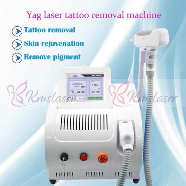 Avec le rouge visant DHL expédition rapide 532nm 1064nm Yag Laser machine de détatouage Q Switch élimination des pigments des sourcils beauté équipement de soins de la peau