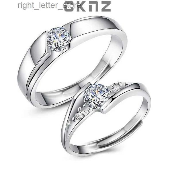 Met zijstenen gecertificeerd echte 0,5 Ct Moissanite diamant Sterling 925 zilveren ringen voor liefhebbers paar Mountain Alliance Pledge CKNZ sieraden YQ231209