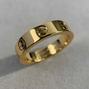 Met zijstenen origineel graveren 6 mm diamanten LOVE-ring 18K goud zilver Rose roestvrijstalen ringen bruiloft sieraden Lady Party 6-12 grote VS maat 24318