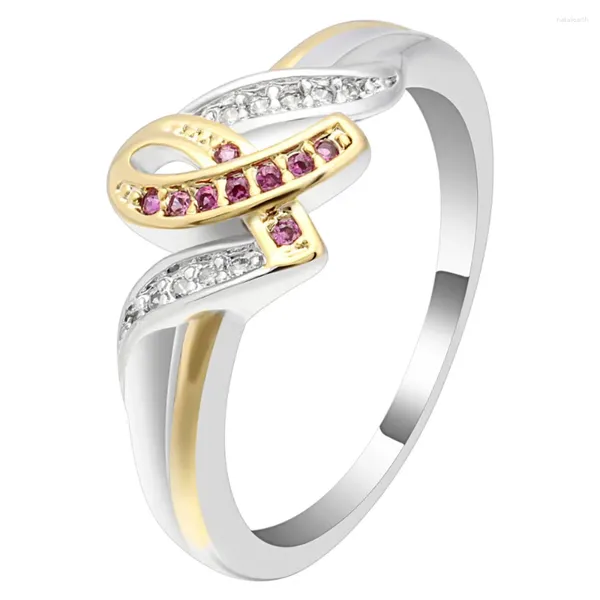 Seanlov – bague de fiançailles classique pour femmes, avec pierres latérales, couleur or, romantique, argent, promesses croisées de mariage