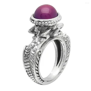 Avec des pierres latérales seanlov romantique femelle princesse violette couleur cubique zircone anneau argent bijoux sirène promesse engagement aux femmes