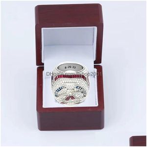 2022 Cup Ship Ring Set with Side Stones, Wooden Display Box Case Fan Gift for Men