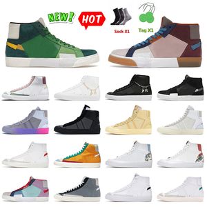 Met sokken blazer midden premium mozaïek pack dames casual schoenen 77 vintage lx lucky charms witte hangers groen bruin zwart grijs indigo catechu sneakers trainers