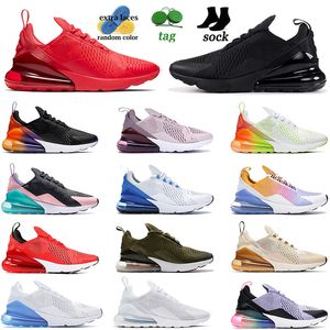 With Tag hommes 270s chaussures de course 2023 Fashion 270 Be True University Red Total Orange Triple Black Barely Rose hommes femmes baskets de sport taille 47