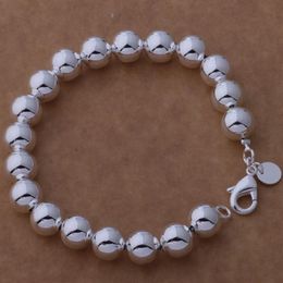 Avec numéro de suivi Top 925 Bracelet en argent 10M perles creuses Bracelet bijoux en argent 20 pièces lot pas cher 1559247g