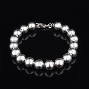 Livraison gratuite avec numéro de suivi Top vente 925 Bracelet en argent 10M perles Bracelet bijoux en argent 10 pièces/lot pas cher 1558