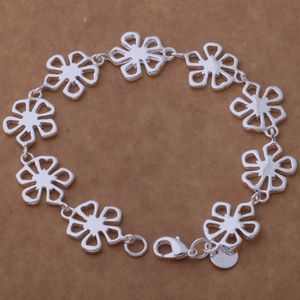 Livraison gratuite avec numéro de suivi Top vente 925 Bracelet en argent 9 bracelet d'herbe à cinq feuilles bijoux en argent 10 Pcs/lot 1536