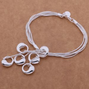 Livraison gratuite avec numéro de suivi Top vente 925 Bracelet en argent accrocher 5 bracelet Tai Chi bijoux en argent 10 pièces/lot 1543