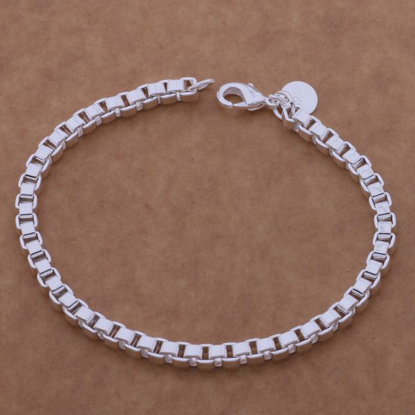 Livraison gratuite avec numéro de suivi Top vente 925 Bracelet en argent boîte gagnants chaîne Bracelet bijoux en argent 30 pièces/lot pas cher 1569