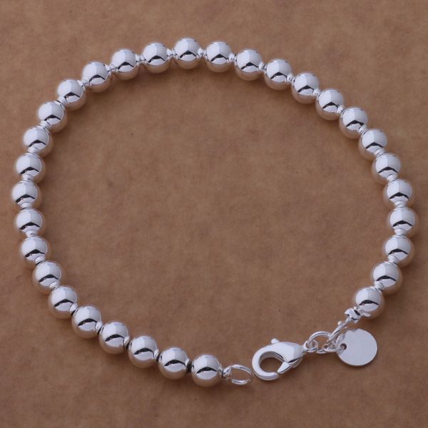 Envío gratis con número de seguimiento Venta superior 925 Pulsera de plata 6M pulsera de cuentas huecas Joyería de plata 20 Unids / lote barato 1599