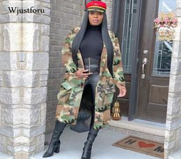 Wjustforu Winter Clothes Femmes Veste Streetwear Camouflage Imprimé Lalan Coat Fashion Pocket Jacket Fall Femmes Vêtements 2010126384694