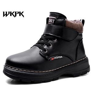 WKPK Kids Martin Boots Keep Warm Fashion Zapatos para niños Resistente a la abrasión Cómodos Niños Niñas Outdoor Casual 211227